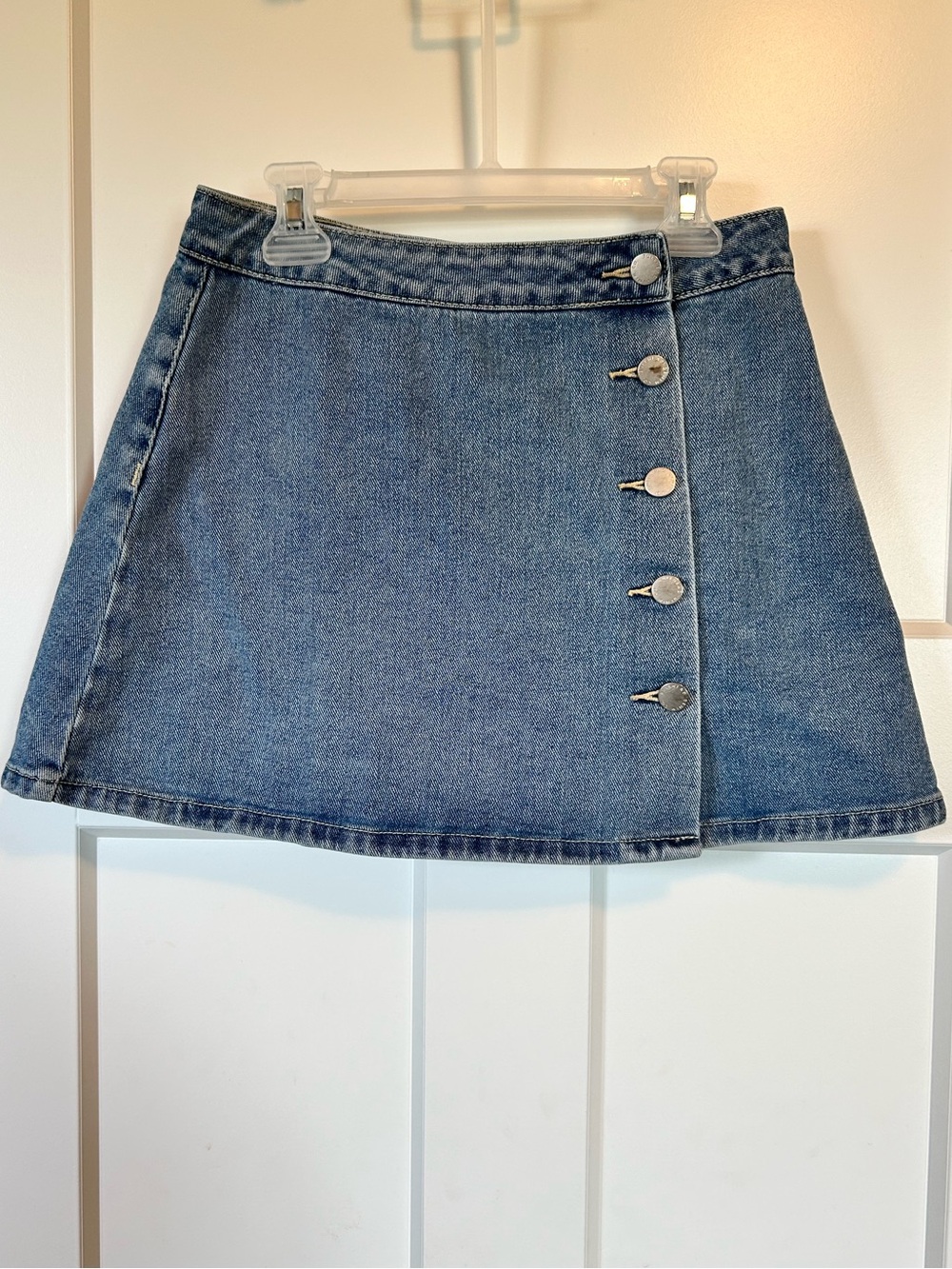 Bullhead Denim Co. Button-Front Denim Mini Skirt - Size 26  100% Cotton
